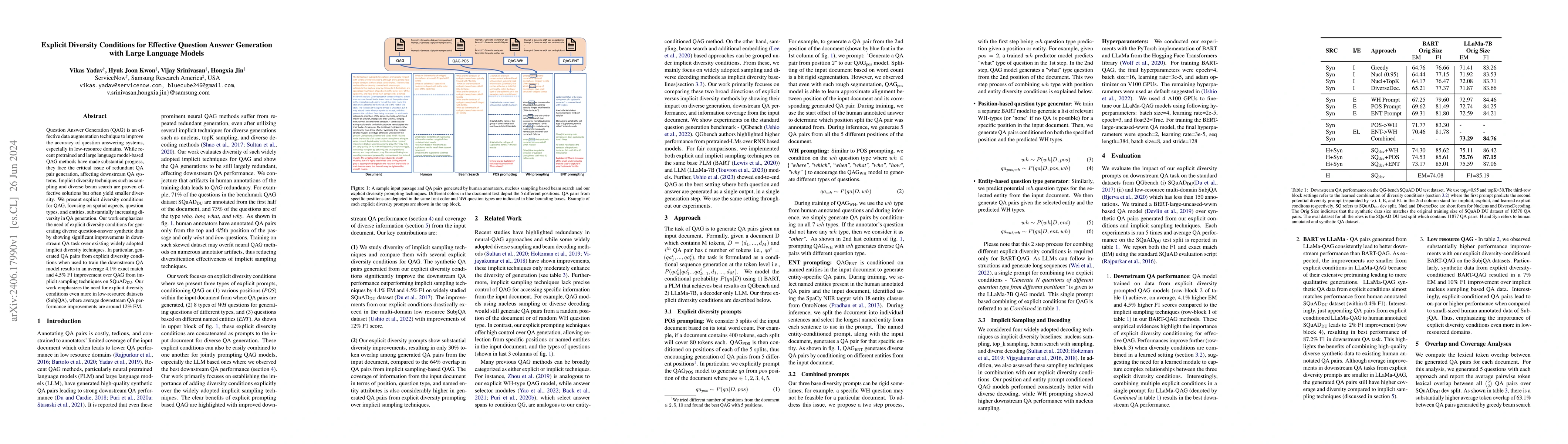Thumbnail for Explicit Diversity Conditions for Effective Question Answer Generation
  with Large Language Models