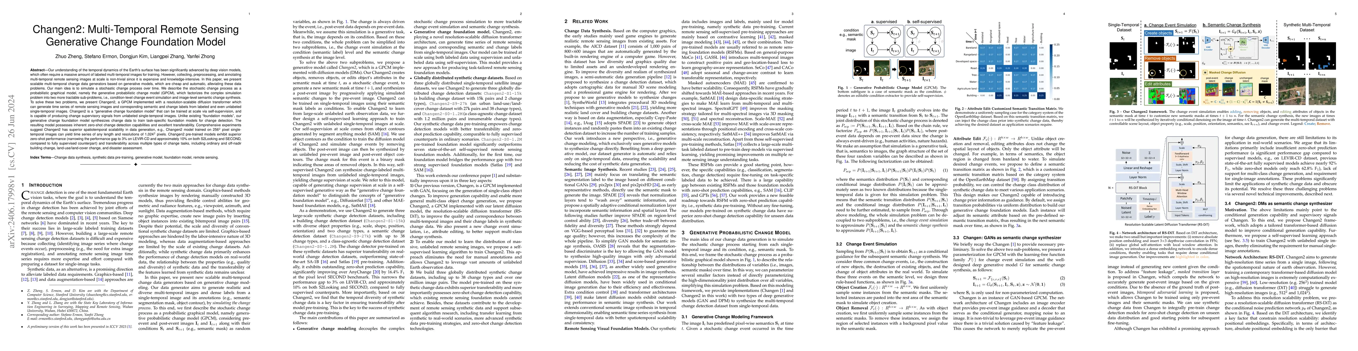 Thumbnail for Changen2: Multi-Temporal Remote Sensing Generative Change Foundation
  Model