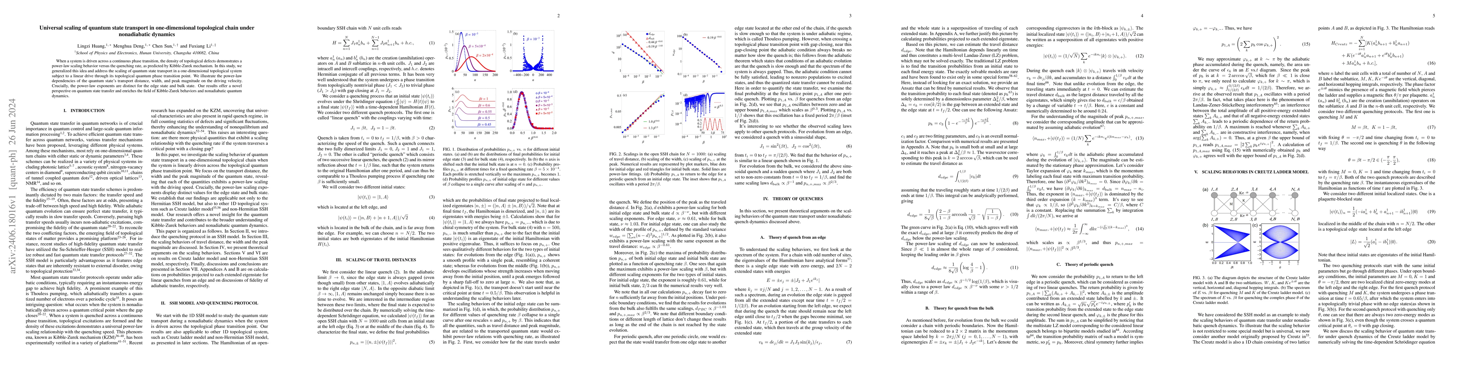 Thumbnail for Universal scaling of quantum state transport in one-dimensional
  topological chain under nonadiabatic dynamics