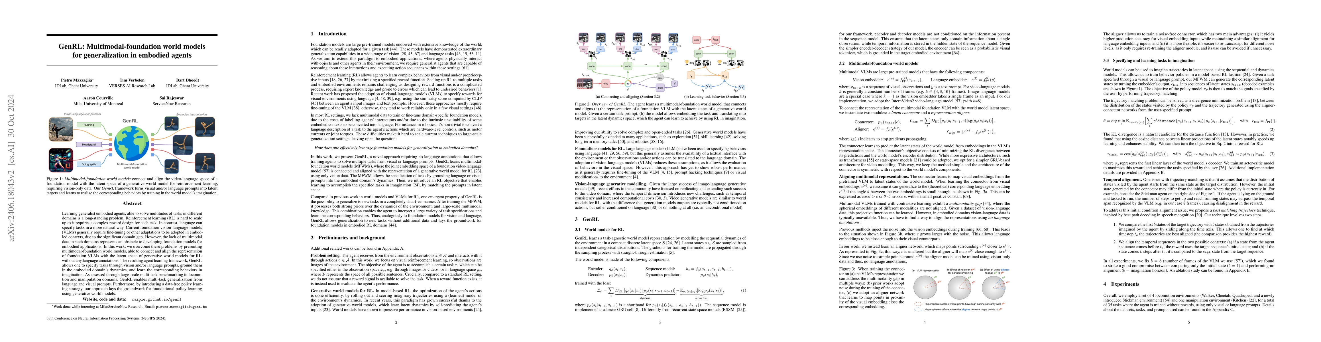 Thumbnail for Multimodal foundation world models for generalist embodied agents