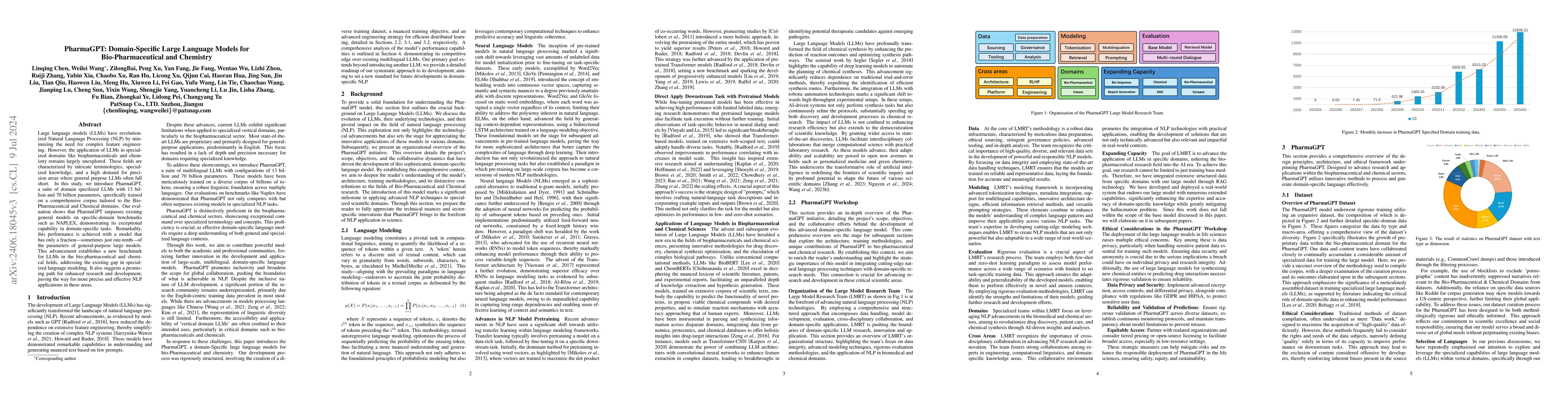 Thumbnail for PharmaGPT: Domain-Specific Large Language Models for Bio-Pharmaceutical
  and Chemistry