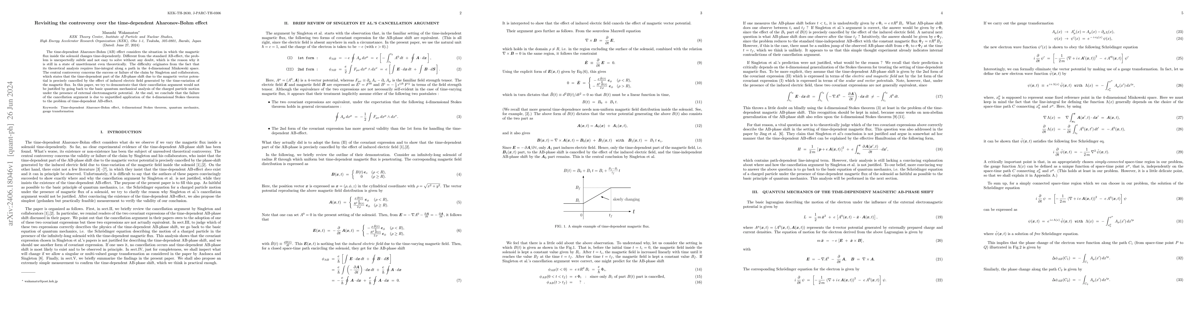 Thumbnail for Revisiting the controversy over the time-dependent Aharonov-Bohm effect