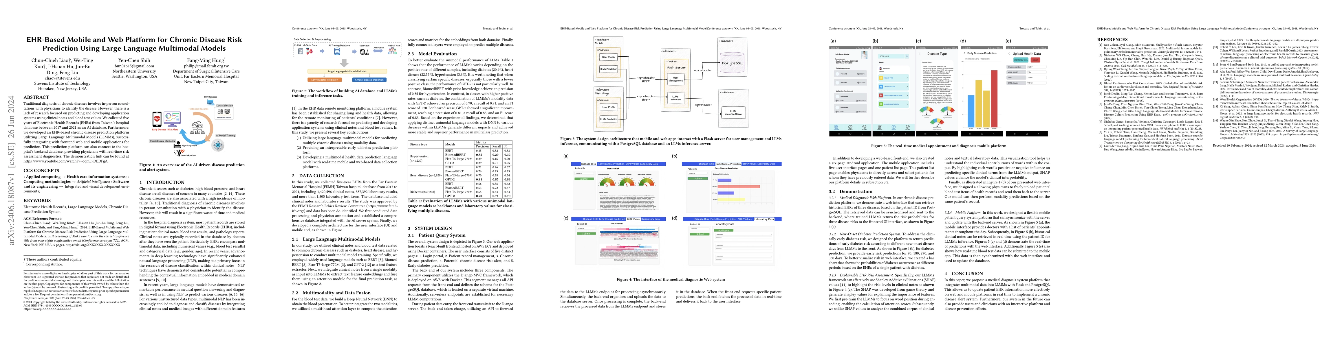 Thumbnail for EHR-Based Mobile and Web Platform for Chronic Disease Risk Prediction
  Using Large Language Multimodal Models