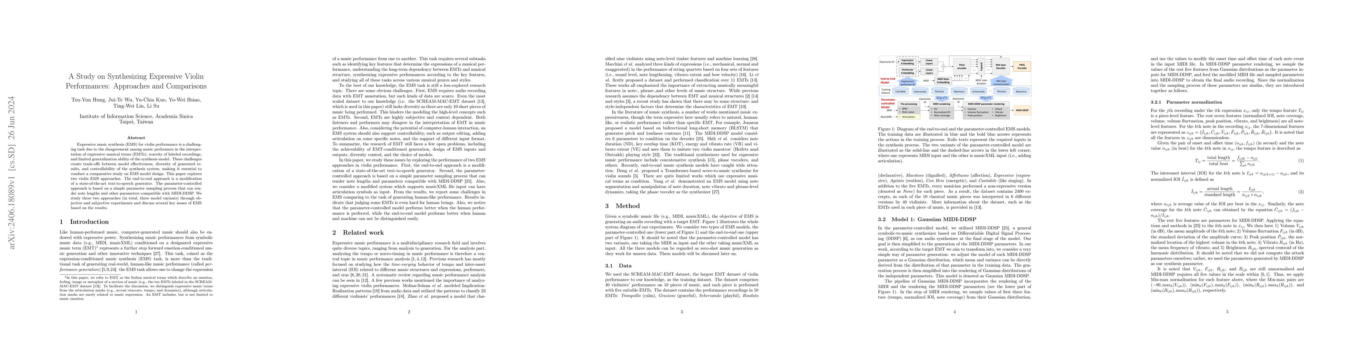 Thumbnail for A Study on Synthesizing Expressive Violin Performances: Approaches and
  Comparisons