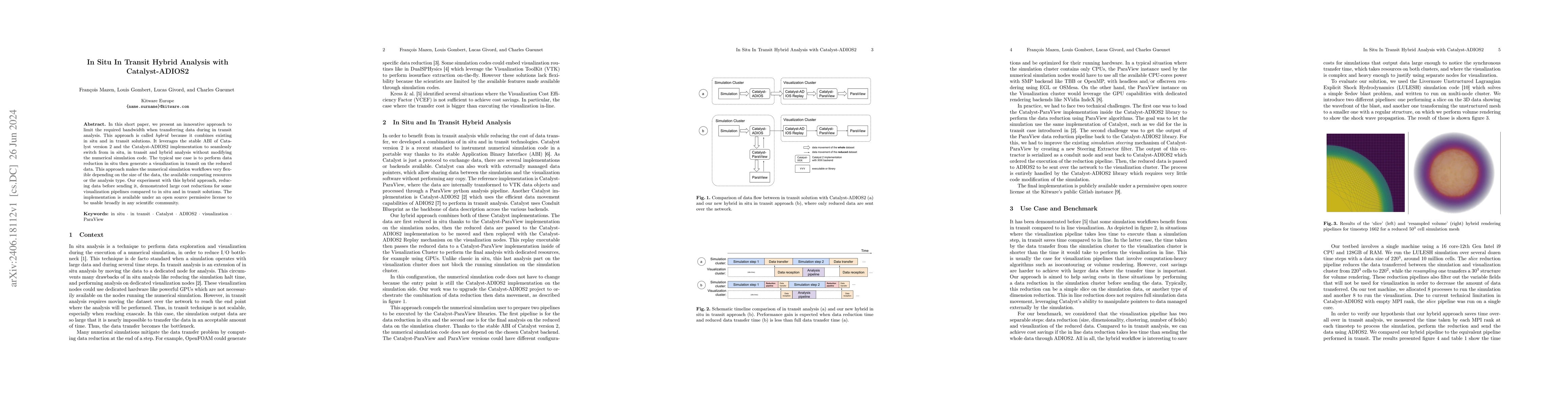 Thumbnail for In Situ In Transit Hybrid Analysis with Catalyst-ADIOS2