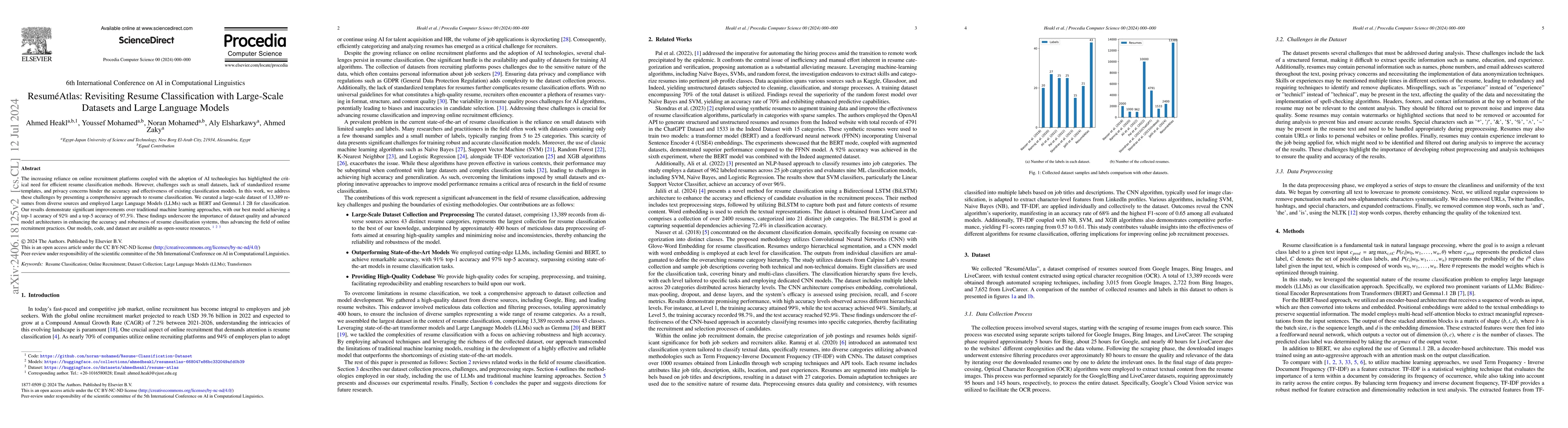 Thumbnail for ResumeAtlas: Revisiting Resume Classification with Large-Scale Datasets
  and Large Language Models