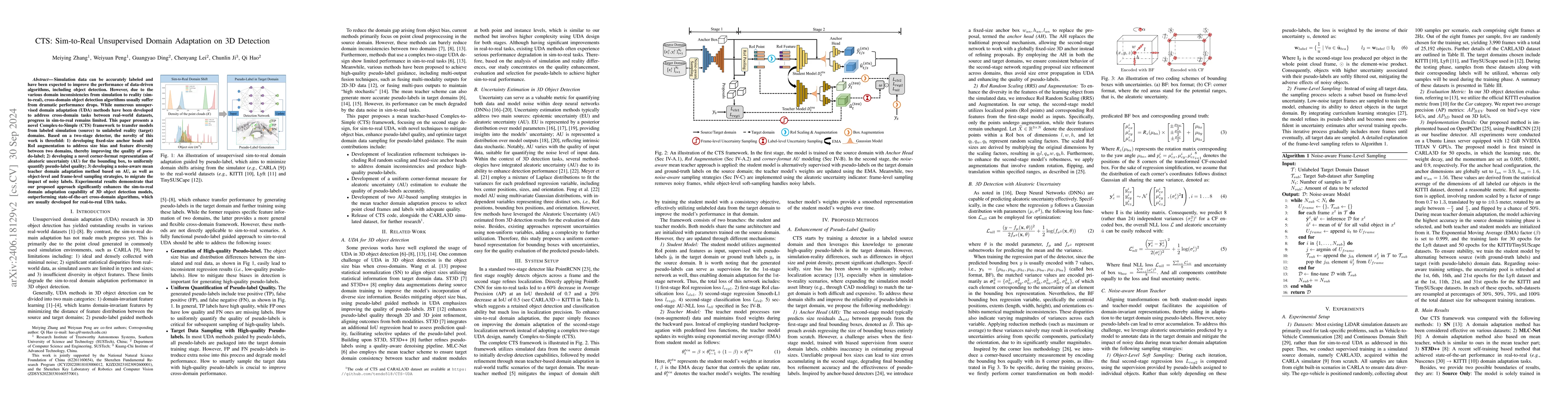 Thumbnail for CTS: Sim-to-Real Unsupervised Domain Adaptation on 3D Detection