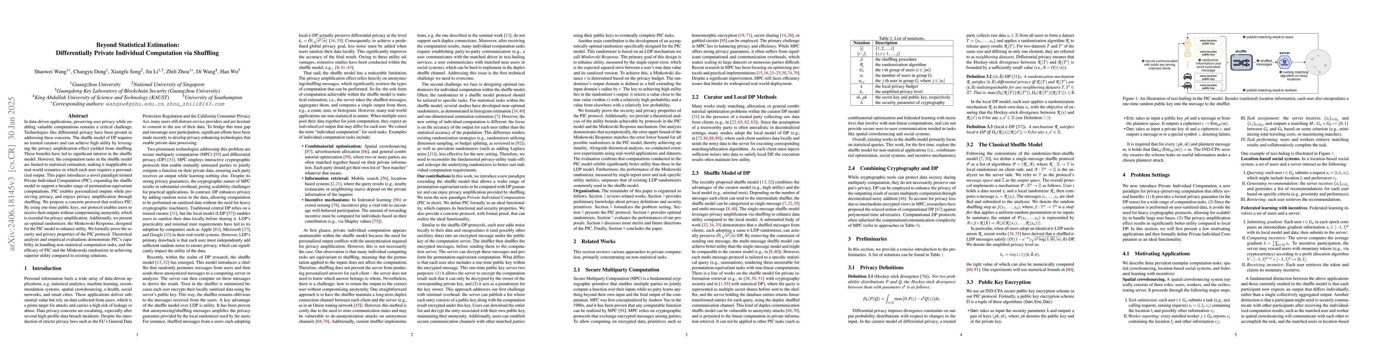 Thumbnail for Beyond Statistical Estimation: Differentially Private Individual
  Computation via Shuffling
