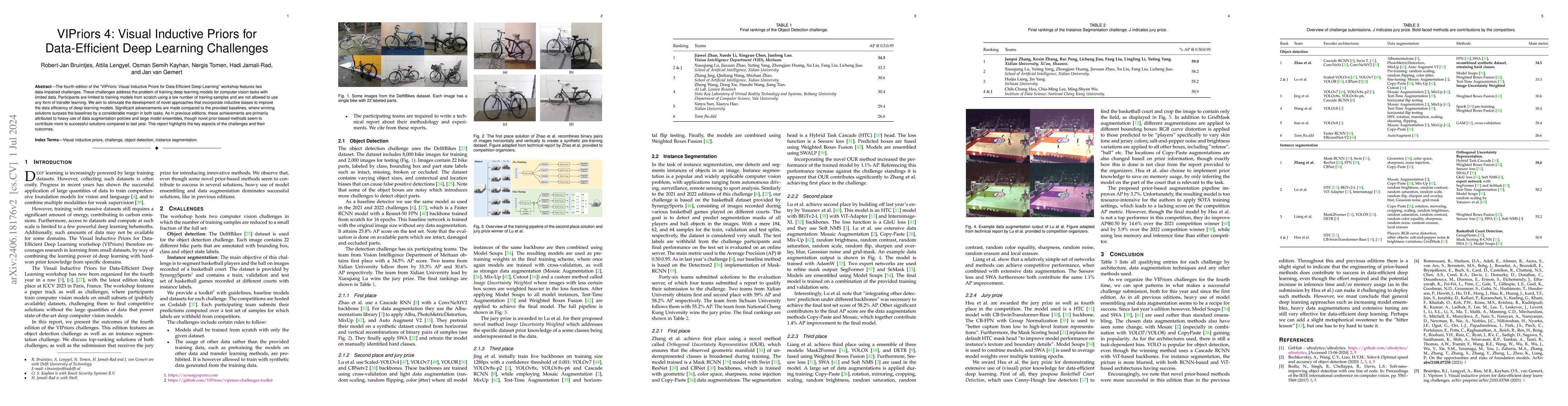 Thumbnail for VIPriors 4: Visual Inductive Priors for Data-Efficient Deep Learning
  Challenges