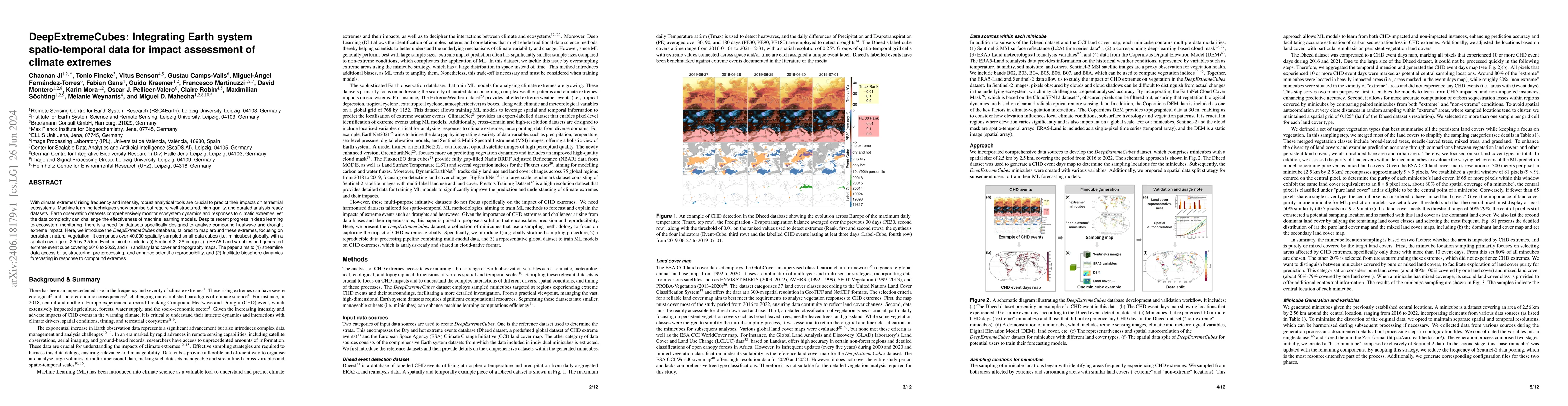 Thumbnail for DeepExtremeCubes: Integrating Earth system spatio-temporal data for
  impact assessment of climate extremes