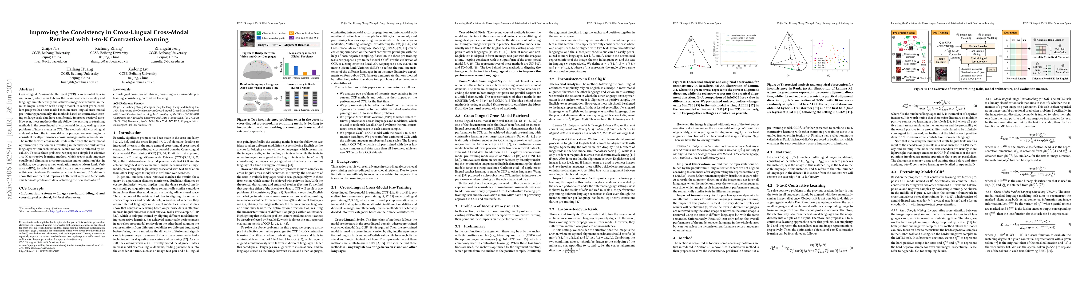 Thumbnail for Improving the Consistency in Cross-Lingual Cross-Modal Retrieval with
  1-to-K Contrastive Learning