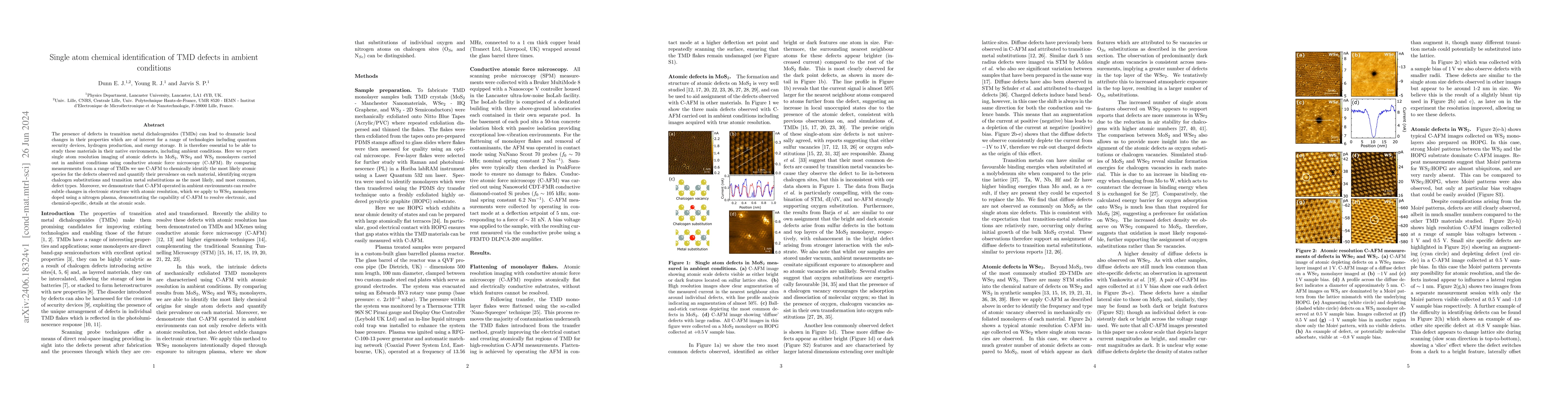 Thumbnail for Single atom chemical identification of TMD defects in ambient conditions
