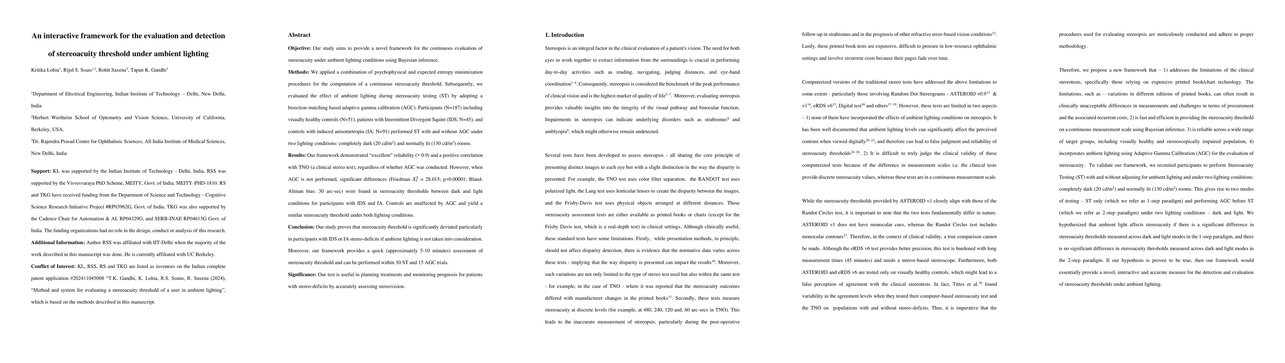 Thumbnail for An interactive framework for the evaluation and detection of
  stereoacuity threshold under ambient lighting