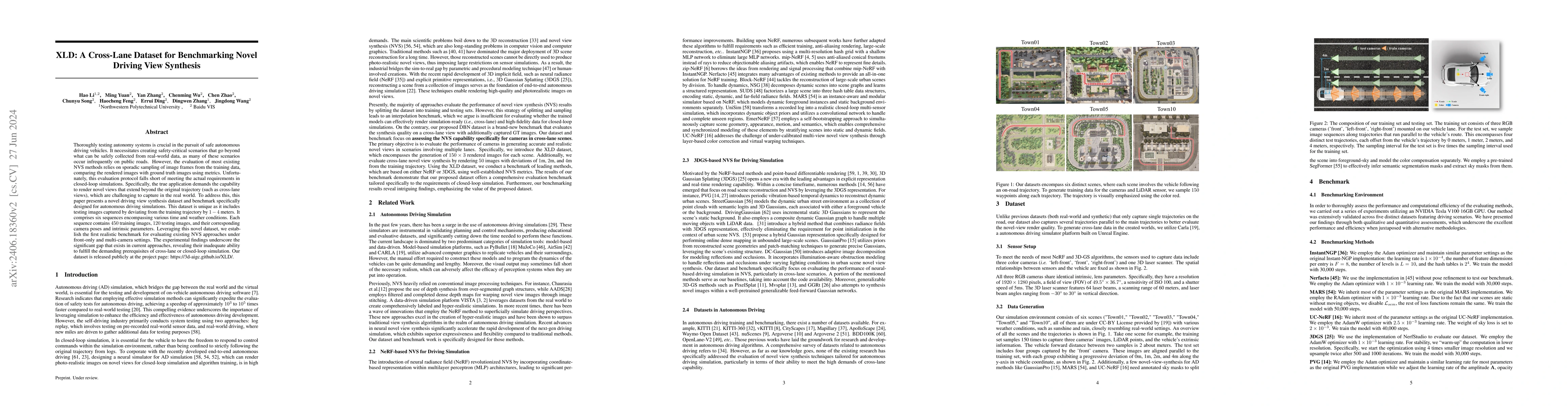 Thumbnail for XLD: A Cross-Lane Dataset for Benchmarking Novel Driving View Synthesis