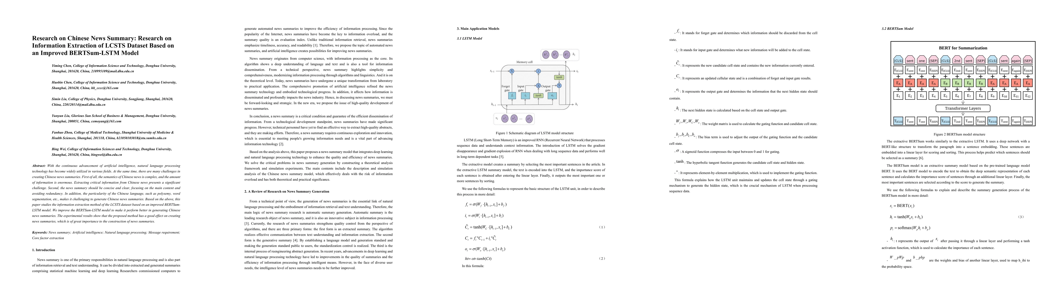 Thumbnail for Research on Information Extraction of LCSTS Dataset Based on an Improved
  BERTSum-LSTM Model