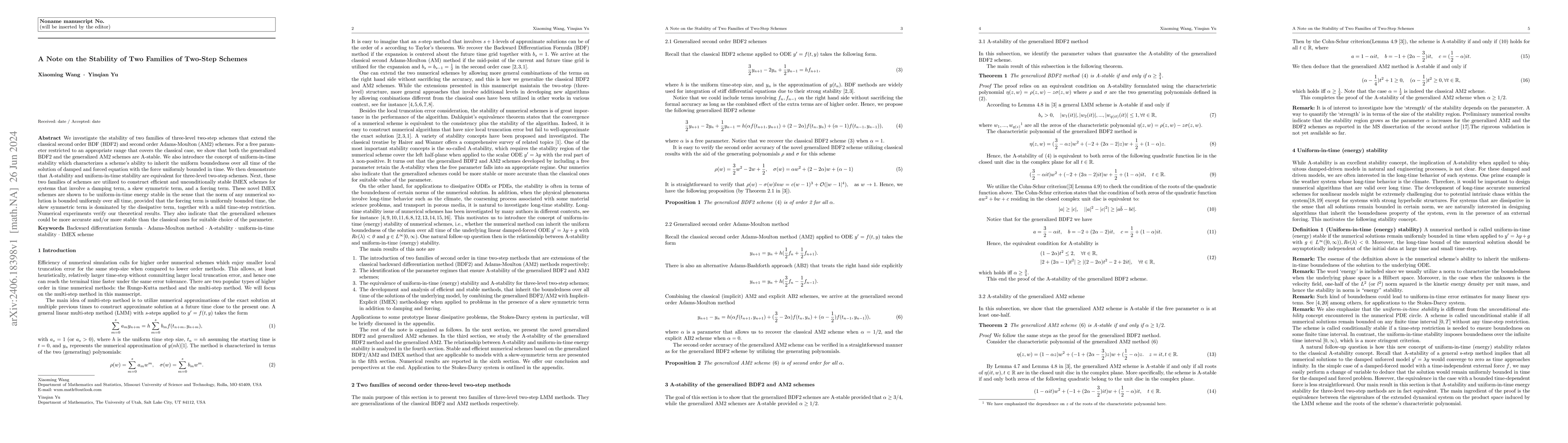 Thumbnail for A note on the stability of two families of two-step schemes