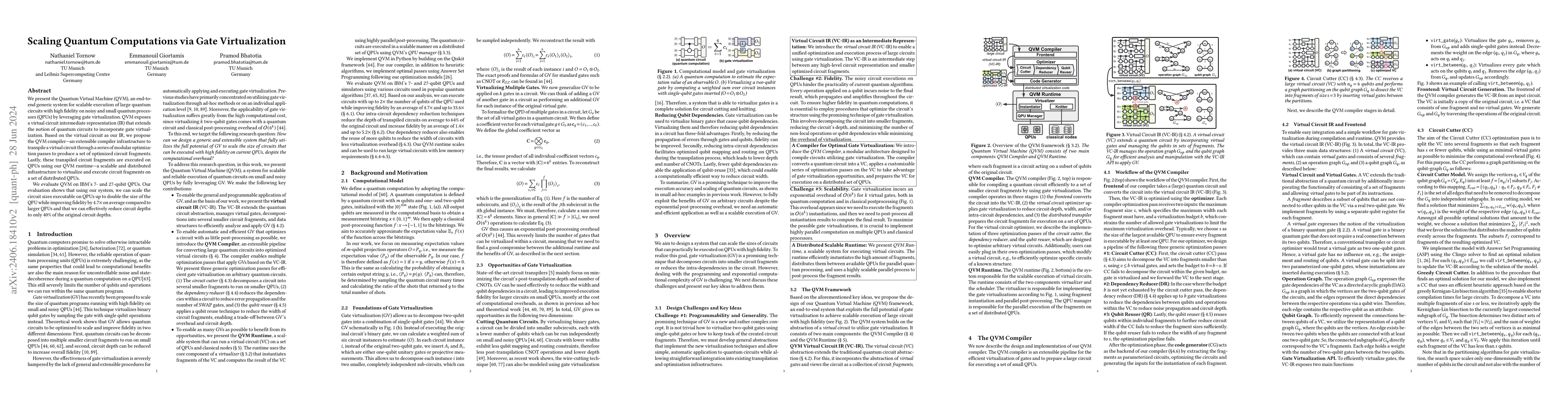 Thumbnail for Scaling Quantum Computations via Gate Virtualization
