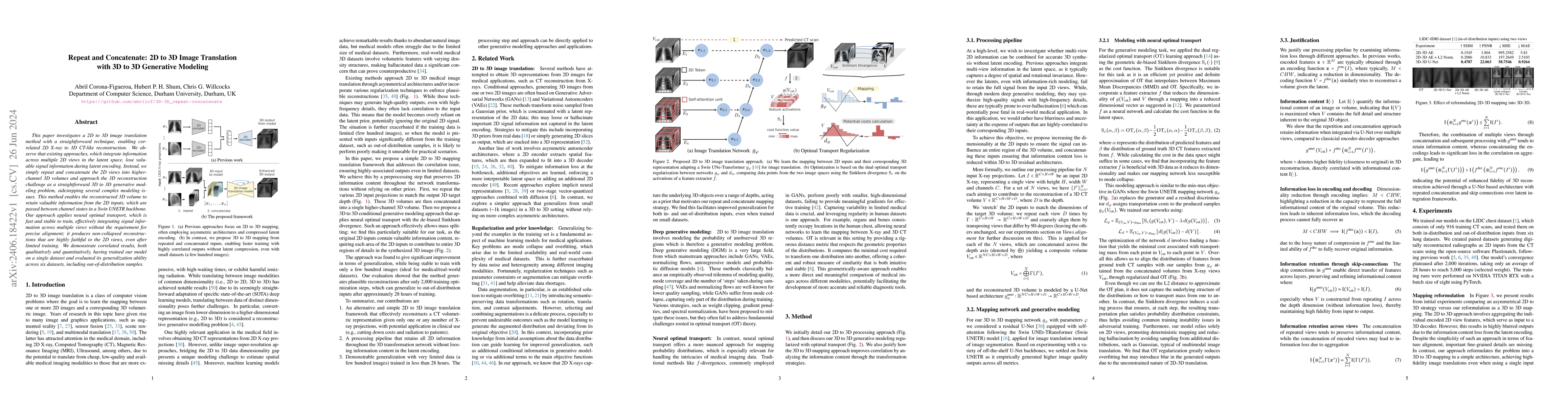 Thumbnail for Repeat and Concatenate: 2D to 3D Image Translation with 3D to 3D
  Generative Modeling