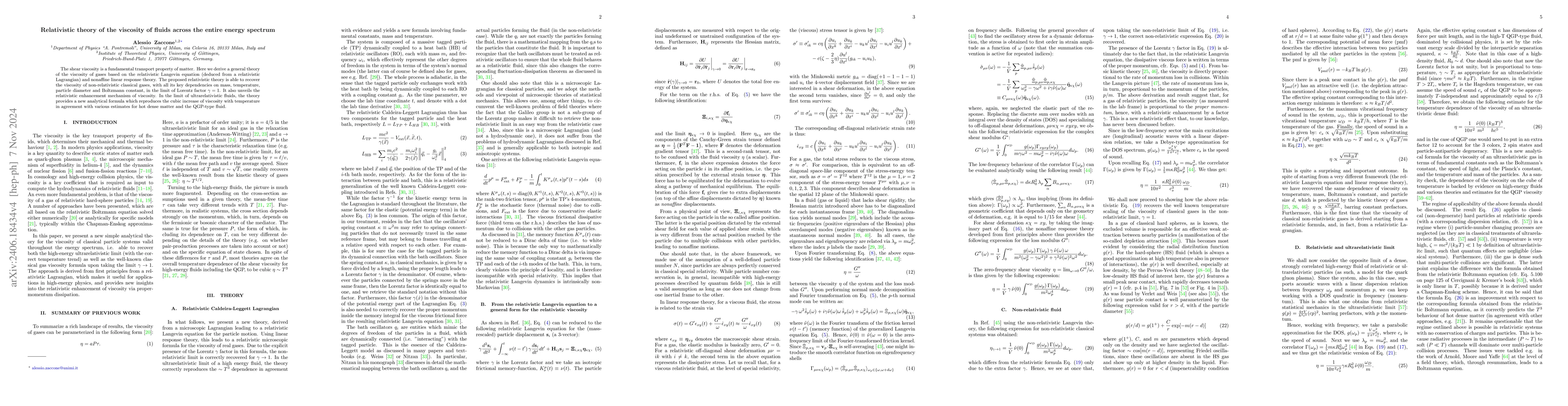 Thumbnail for Relativistic theory of the viscosity of fluids across the entire energy
  spectrum