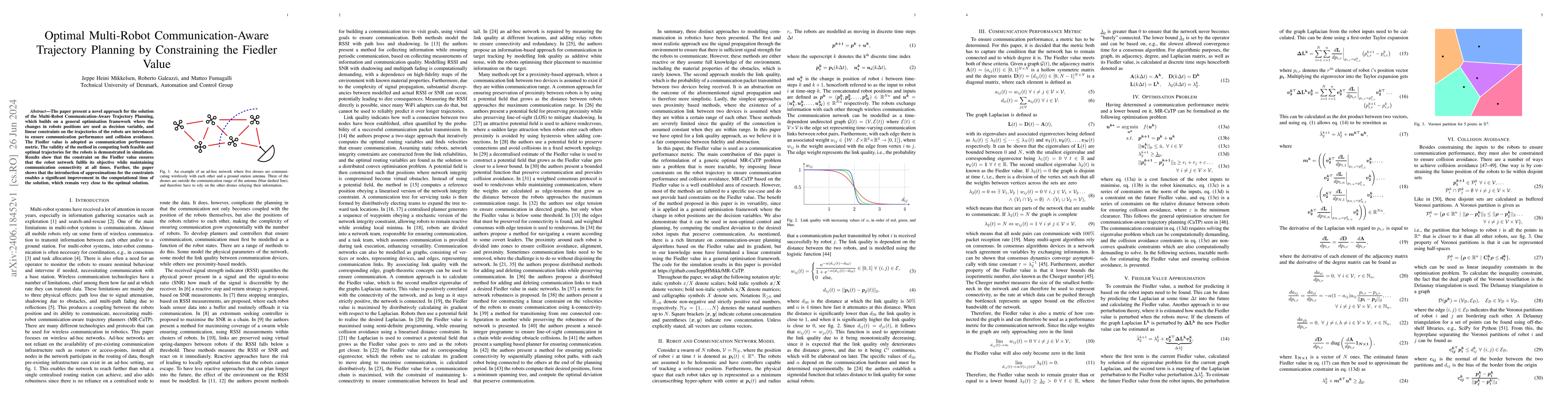 Thumbnail for Optimal Multi-Robot Communication-Aware Trajectory Planning by
  Constraining the Fiedler Value
