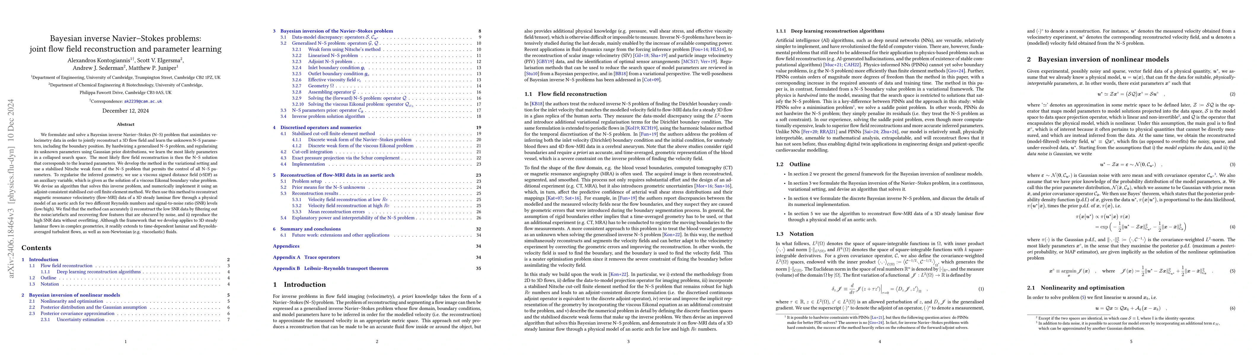 Thumbnail for Bayesian inverse Navier-Stokes problems: joint flow field reconstruction
  and parameter learning