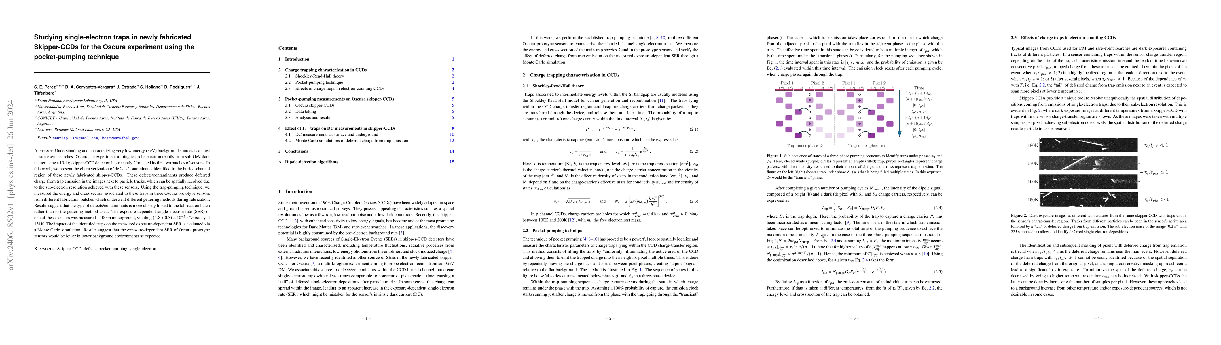 Thumbnail for Studying single-electron traps in newly fabricated Skipper-CCDs for the
  Oscura experiment using the pocket-pumping technique