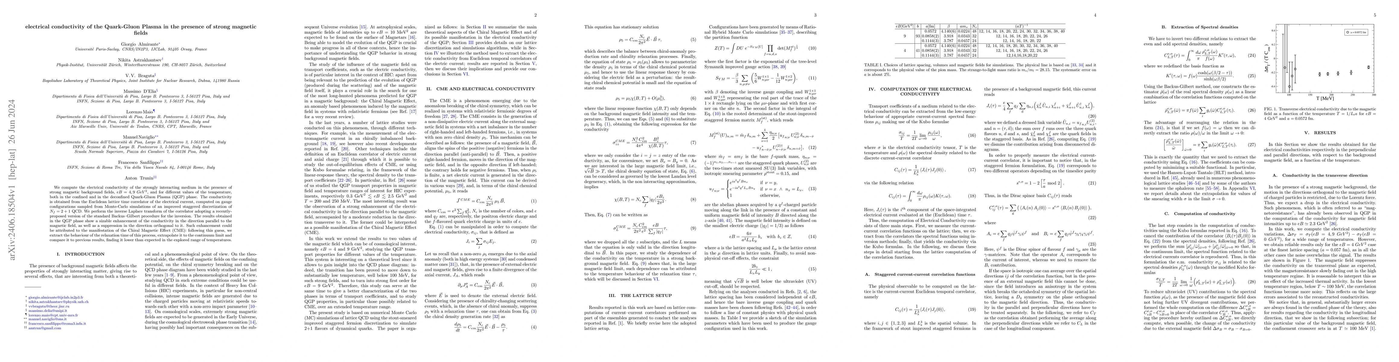 Thumbnail for Electrical conductivity of the Quark-Gluon Plasma in the presence of
  strong magnetic fields