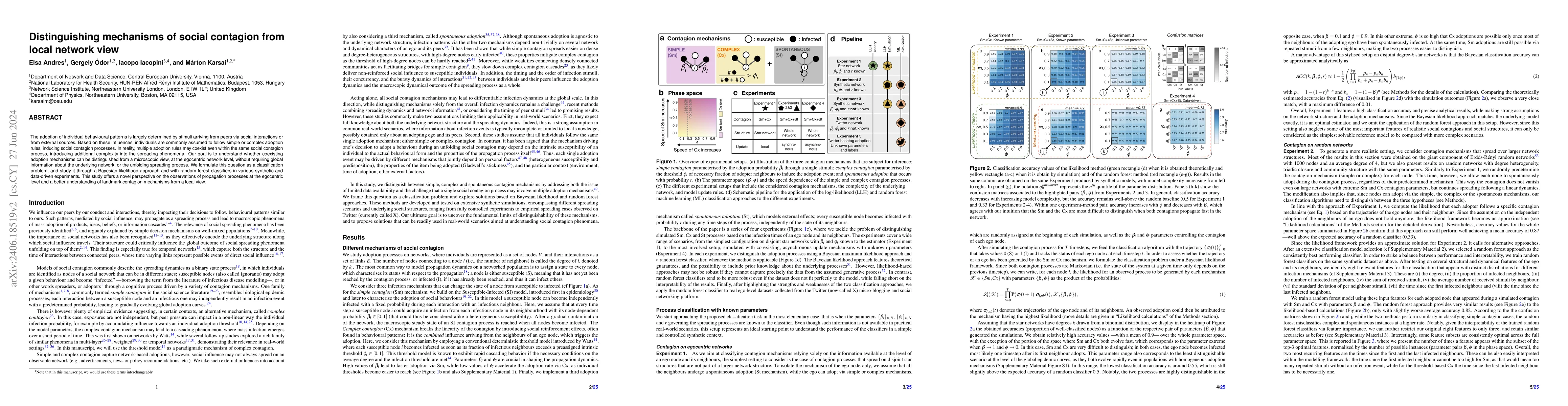 Thumbnail for Distinguishing mechanisms of social contagion from local network view