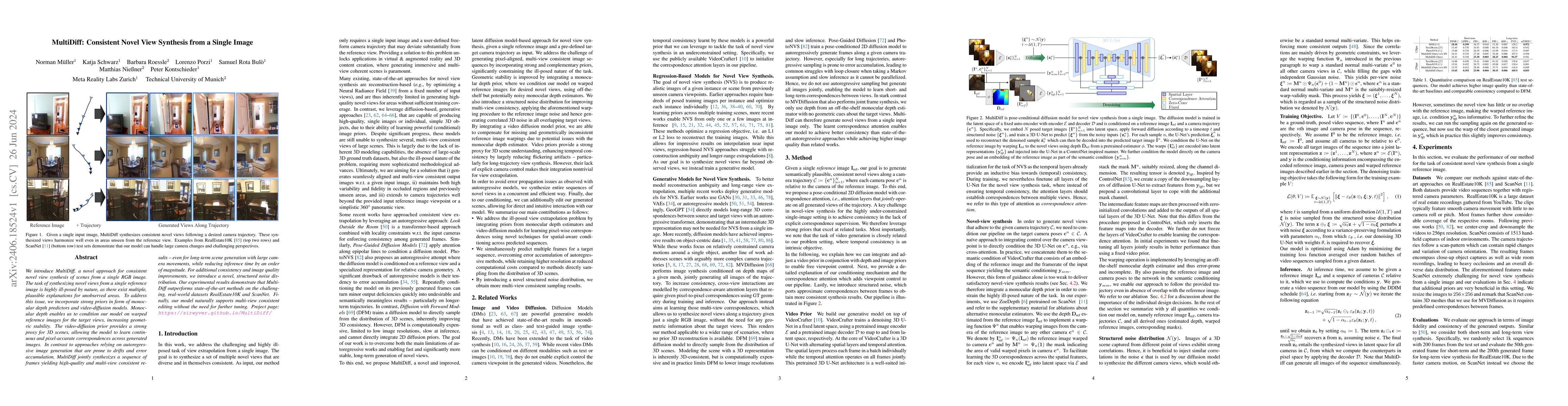 Thumbnail for MultiDiff: Consistent Novel View Synthesis from a Single Image