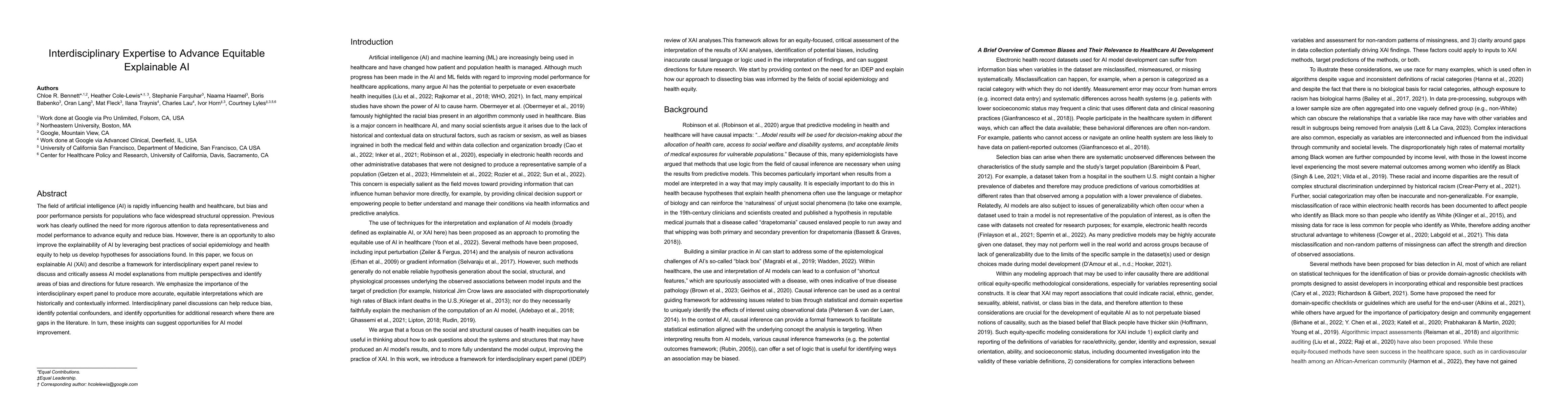 Thumbnail for Interdisciplinary Expertise to Advance Equitable Explainable AI