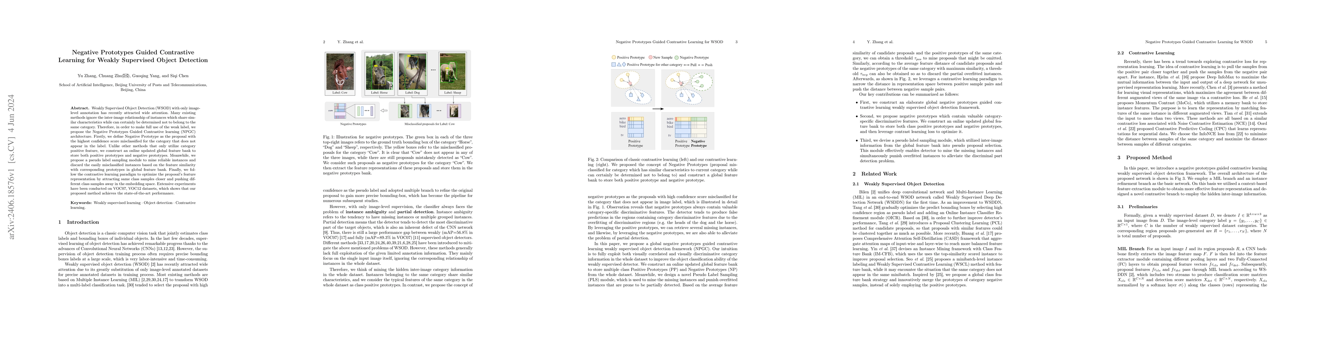 Thumbnail for Negative Prototypes Guided Contrastive Learning for WSOD