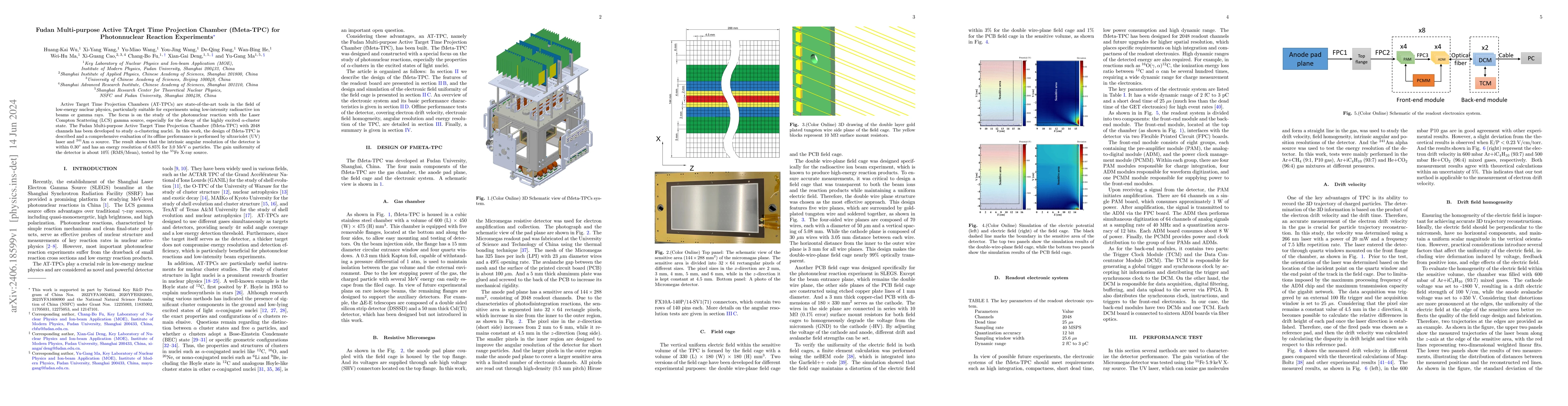 Thumbnail for Fudan Multi-purpose Active TArget Time Projection Chamber (fMeta-TPC)
  for Photonnuclear Reaction Experiments
