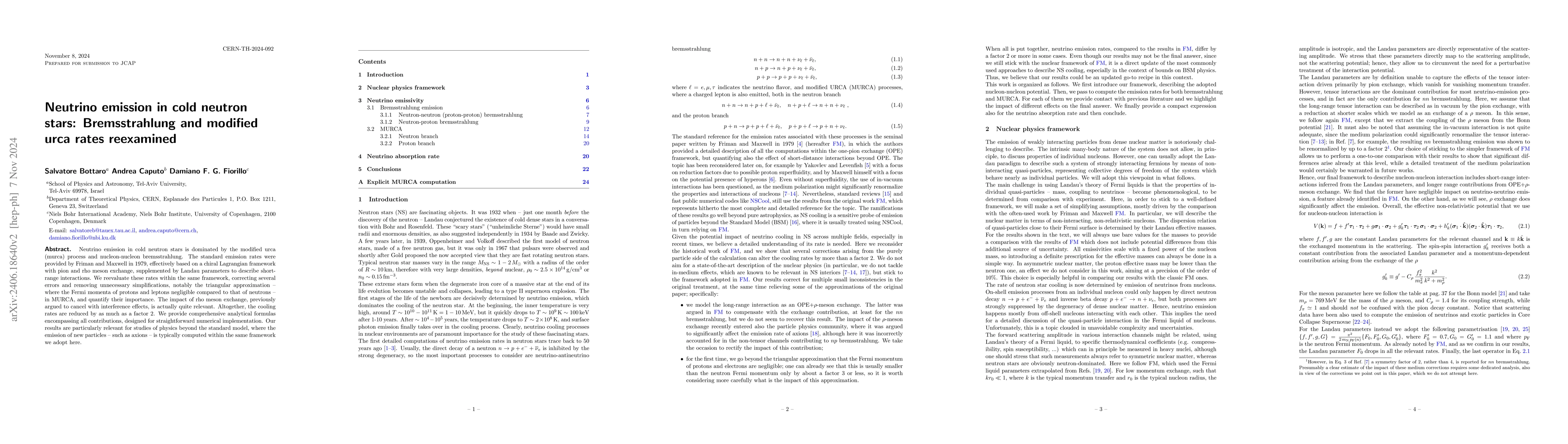 Thumbnail for Neutrino emission in cold neutron stars: Bremsstrahlung and modified
  urca rates reexamined