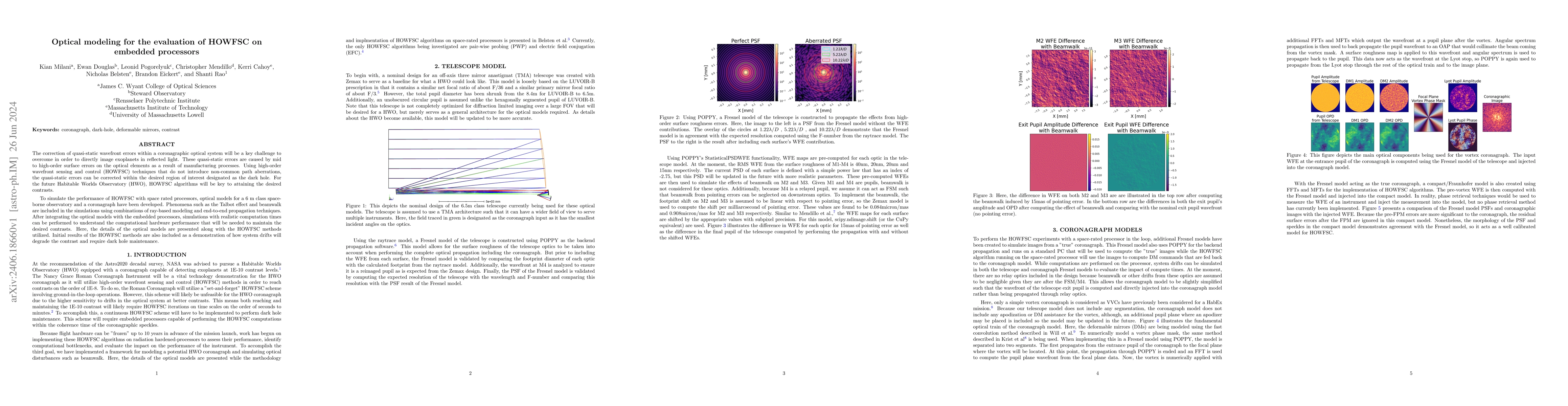 Thumbnail for Optical modeling for the evaluation of HOWFSC on embedded processors