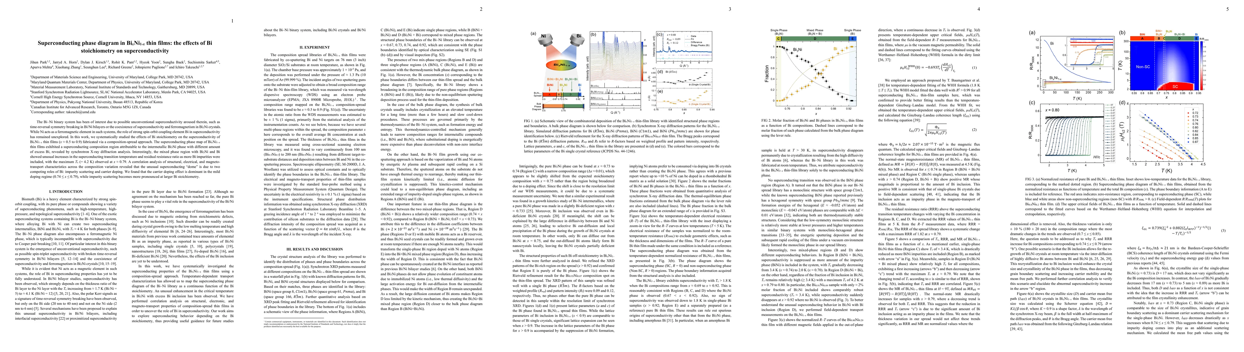 Thumbnail for Superconducting phase diagram in Bi$_x$Ni$_{1-x}$ thin films$\colon$ the
  effects of Bi stoichiometry on superconductivity