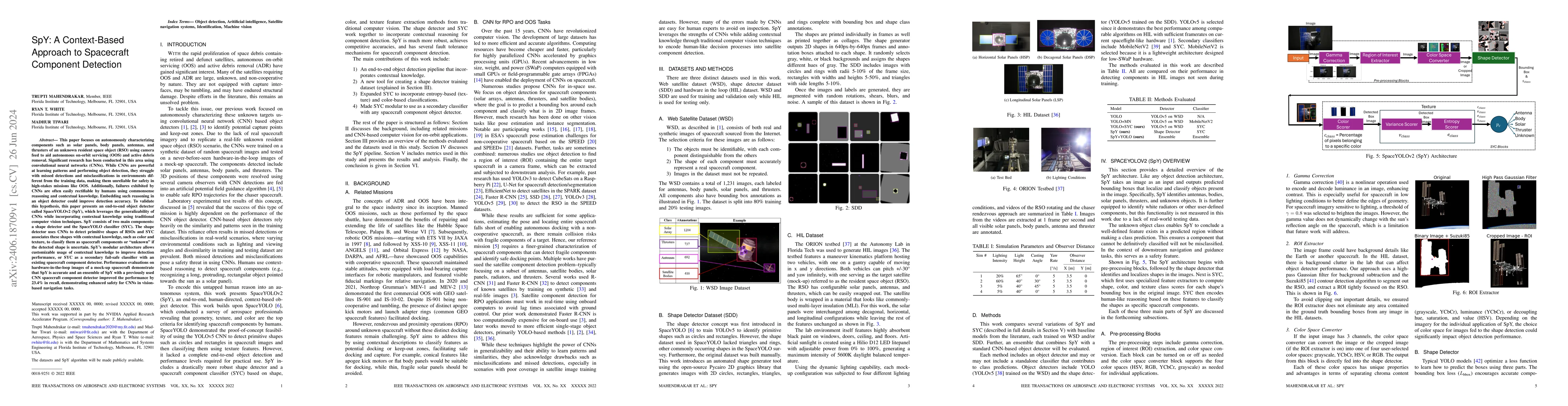 Thumbnail for SpY: A Context-Based Approach to Spacecraft Component Detection