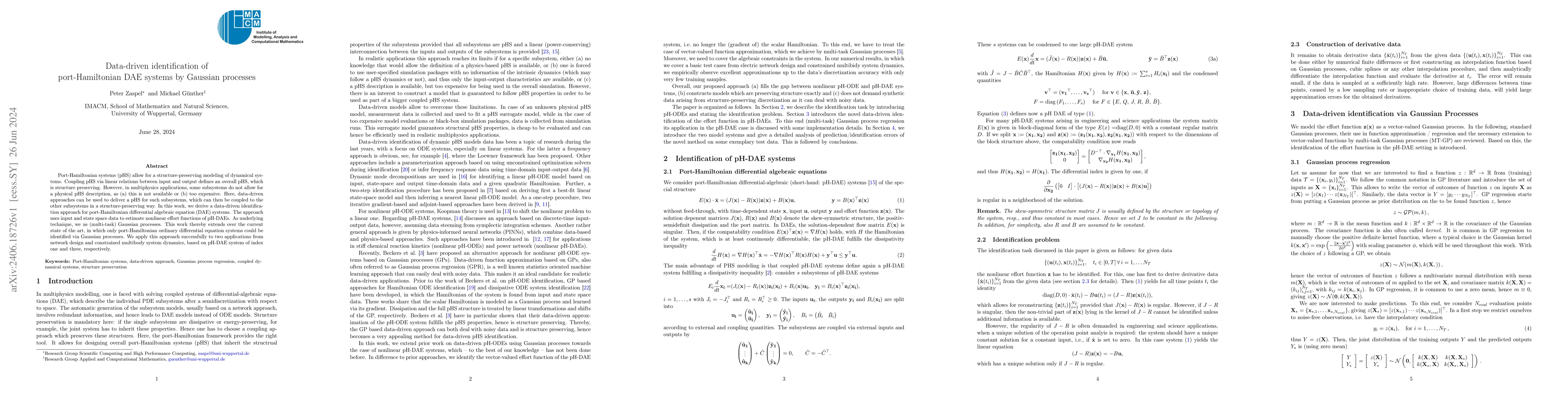 Thumbnail for Data-driven identification of port-Hamiltonian DAE systems by Gaussian
  processes
