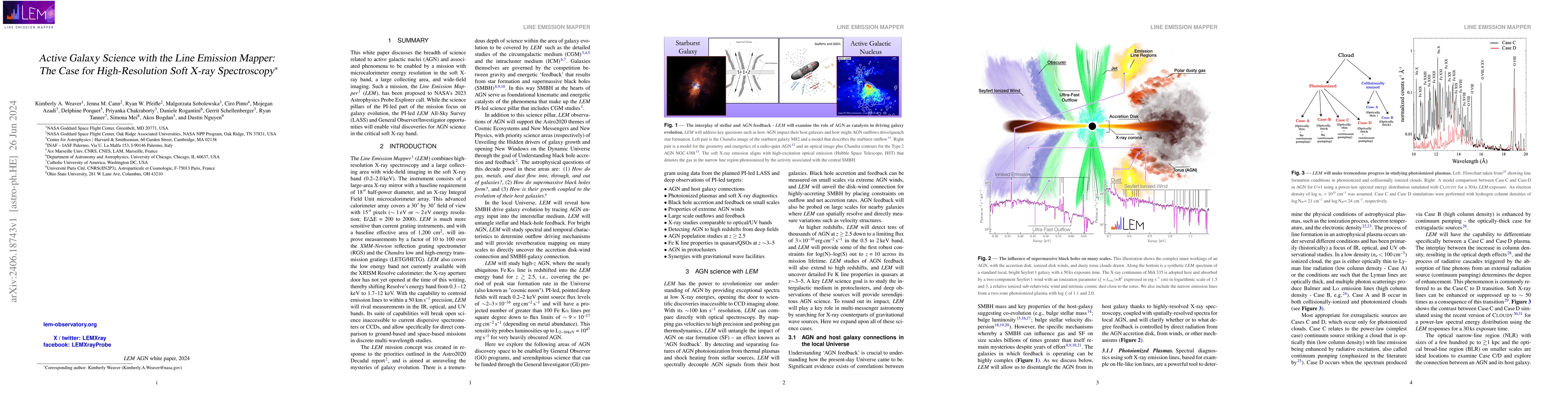 Thumbnail for Active Galaxy Science with the Line Emission Mapper: The Case for
  High-Resolution Soft X-ray Spectroscopy