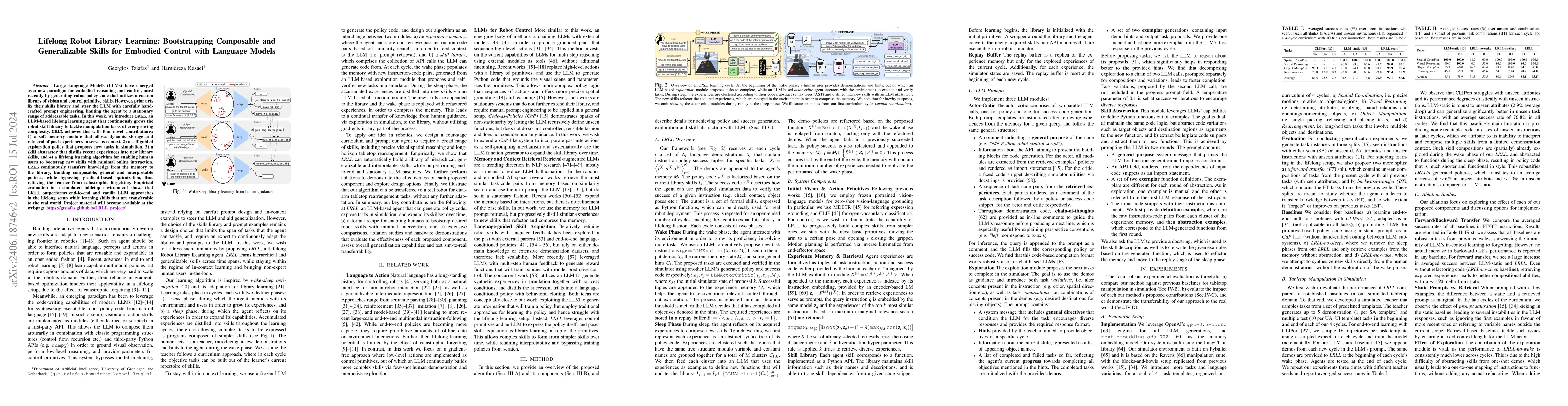 Thumbnail for Lifelong Robot Library Learning: Bootstrapping Composable and
  Generalizable Skills for Embodied Control with Language Models