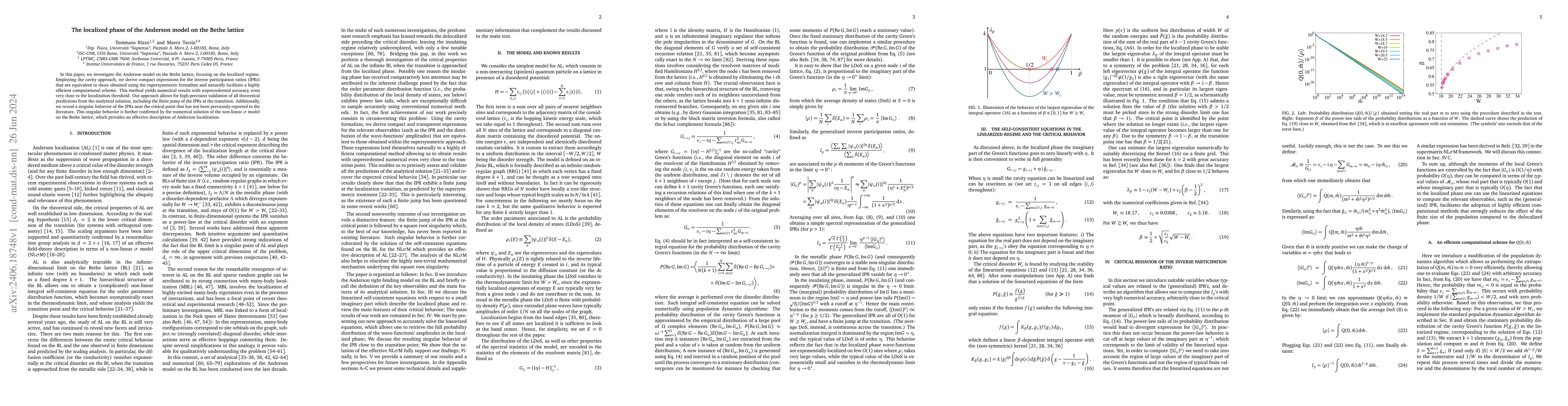 Thumbnail for The localized phase of the Anderson model on the Bethe lattice