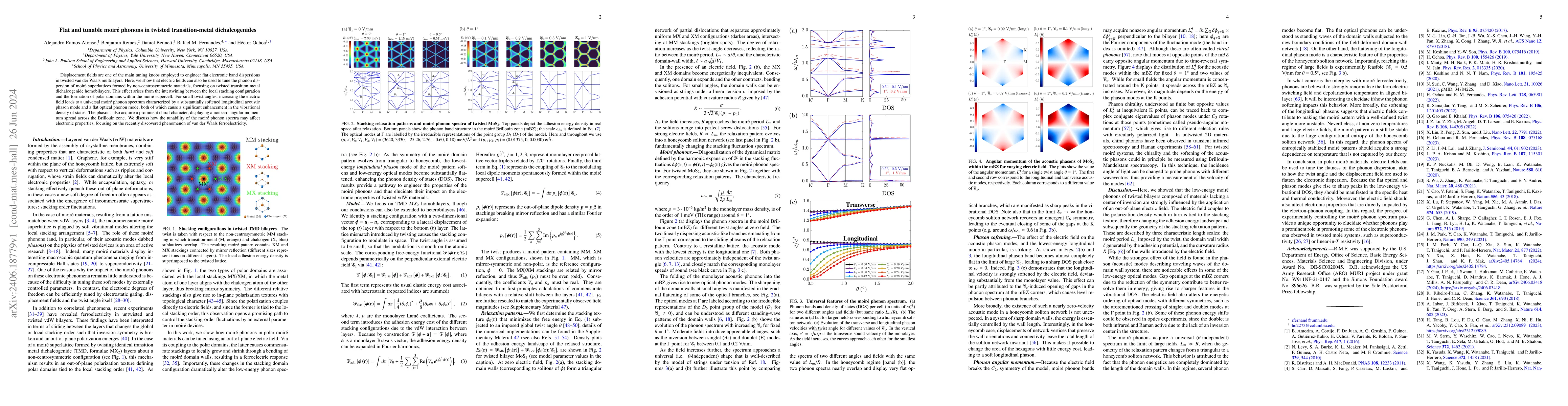 Thumbnail for Flat and tunable moire phonons in twisted transition-metal
  dichalcogenides