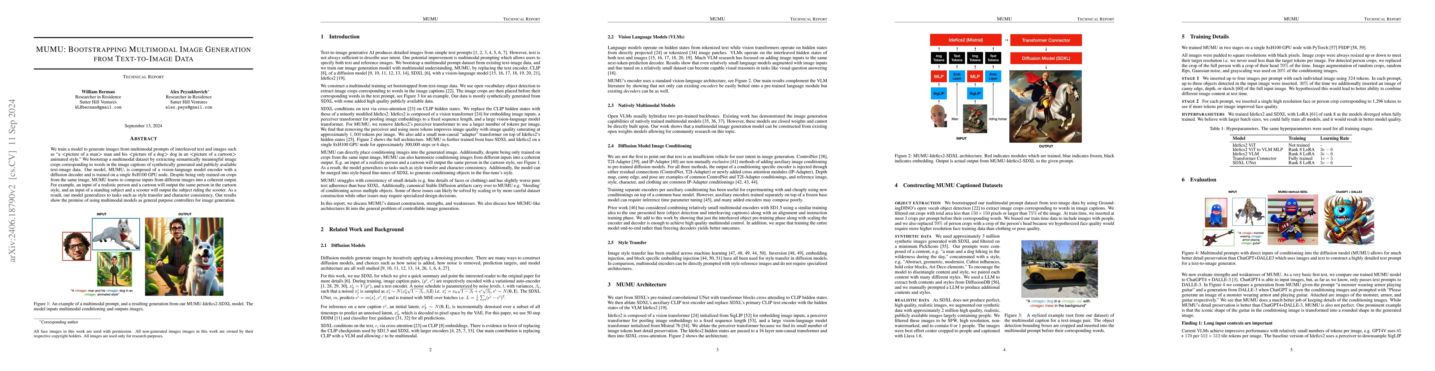 Thumbnail for MUMU: Bootstrapping Multimodal Image Generation from Text-to-Image Data