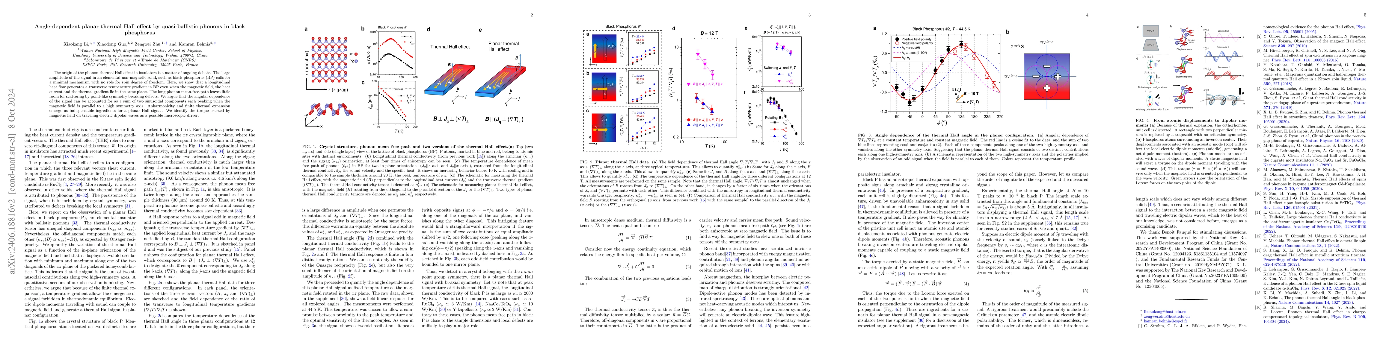 Thumbnail for Angle-dependent planar thermal Hall effect by quasi-ballistic phonons in
  black phosphorus