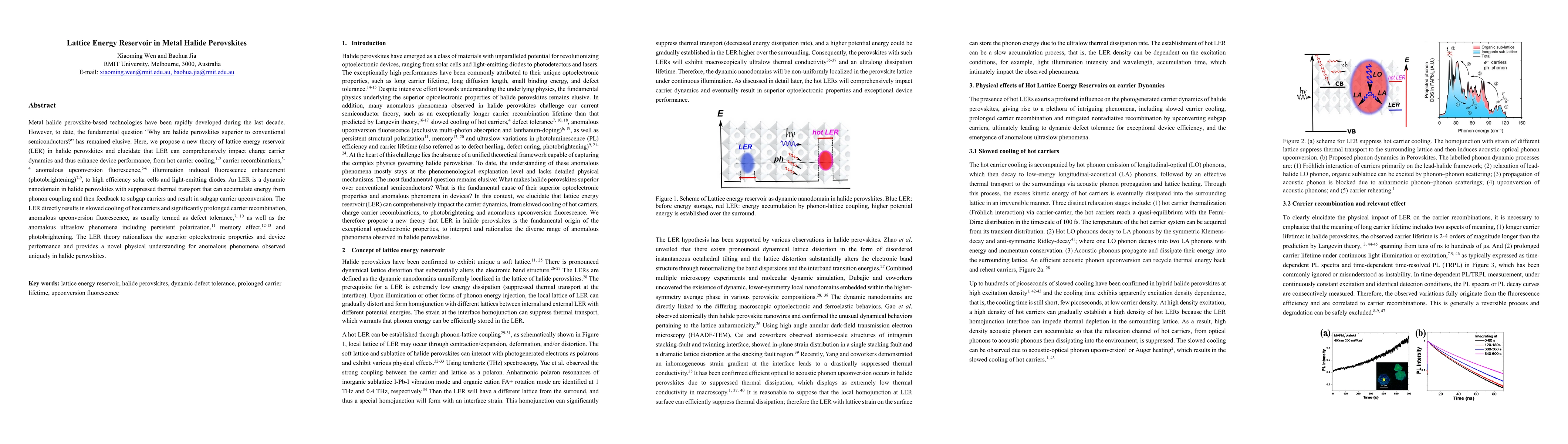 Thumbnail for Lattice Energy Reservoir in Metal Halide Perovskites