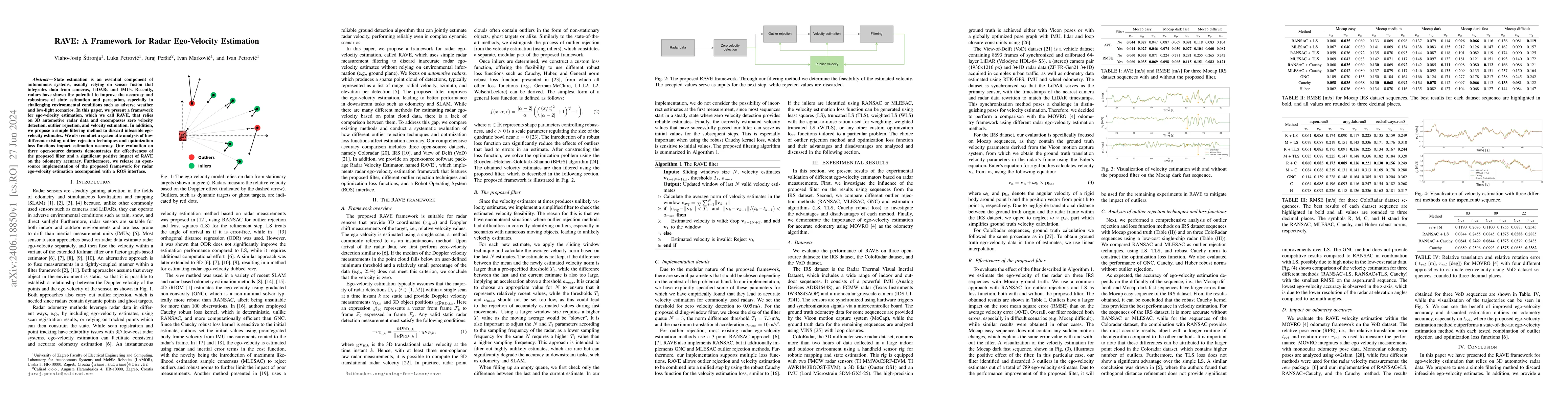 Thumbnail for RAVE: A Framework for Radar Ego-Velocity Estimation