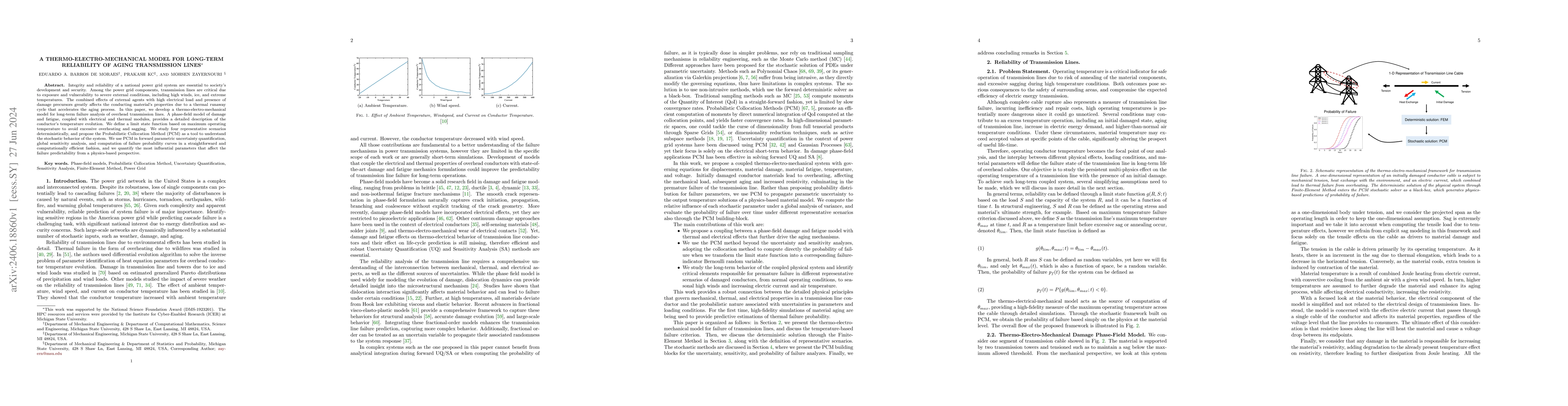 Thumbnail for A Thermo-Electro-Mechanical Model for Long-Term Reliability of Aging
  Transmission Lines