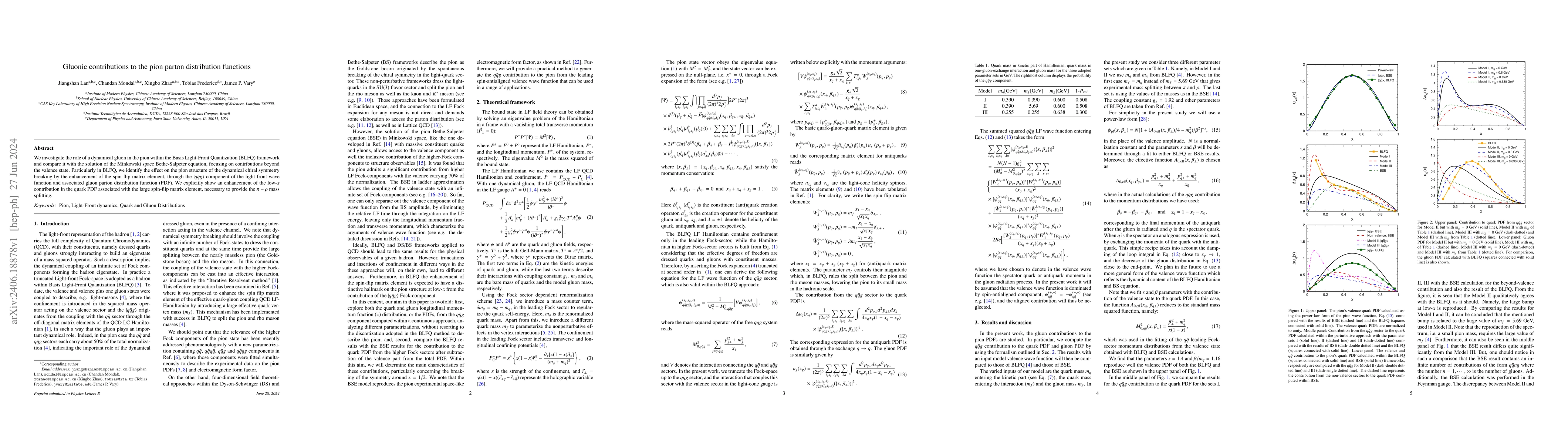 Thumbnail for Gluonic contributions to the pion parton distribution functions