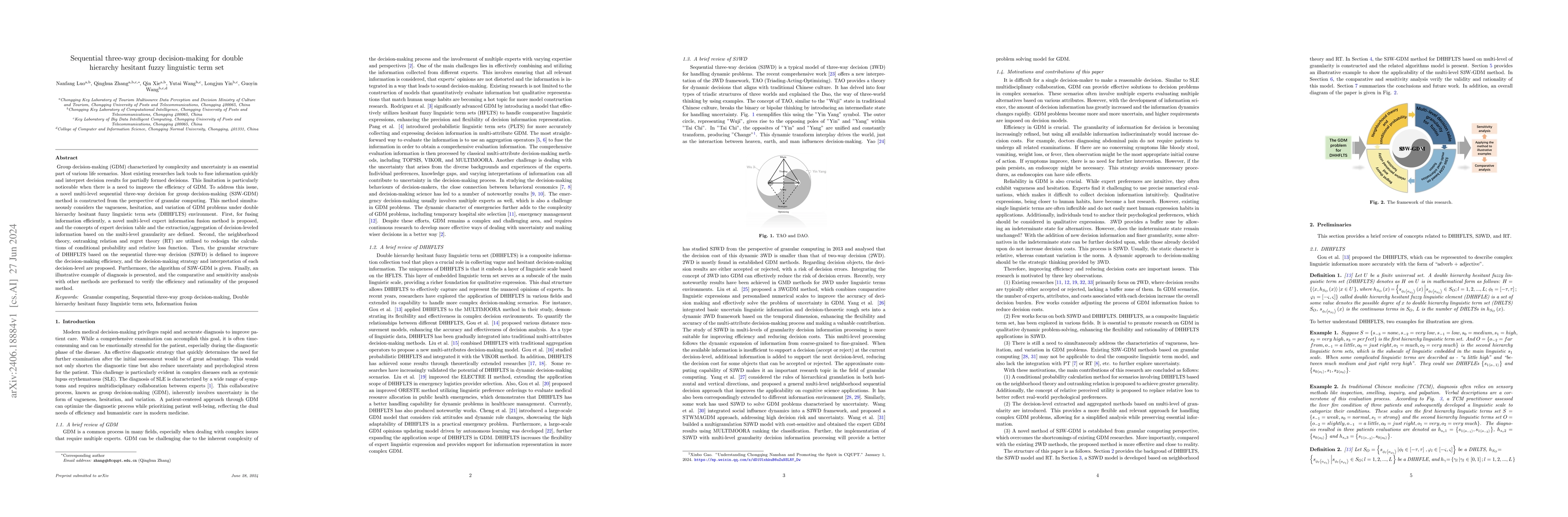 Thumbnail for Sequential three-way group decision-making for double hierarchy hesitant
  fuzzy linguistic term set