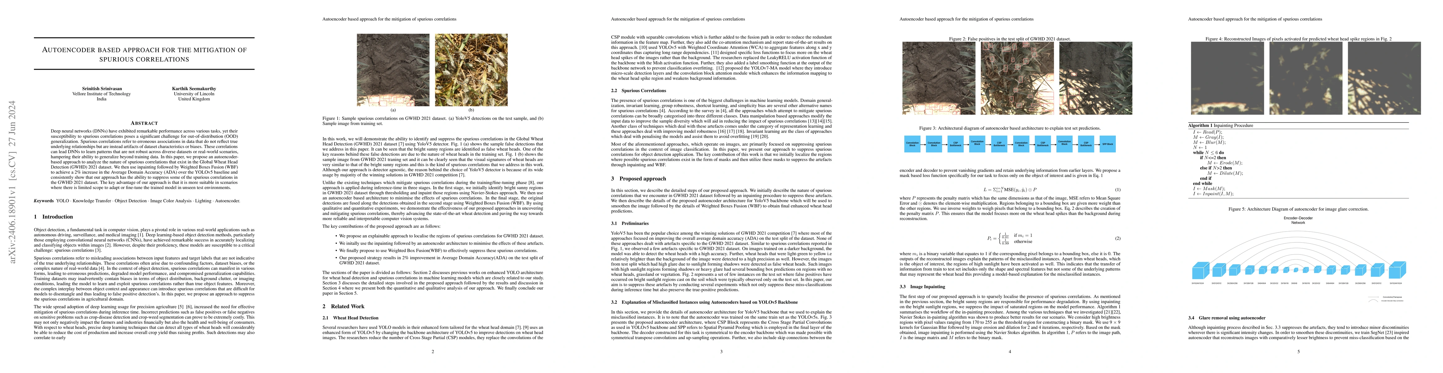 Thumbnail for Autoencoder based approach for the mitigation of spurious correlations