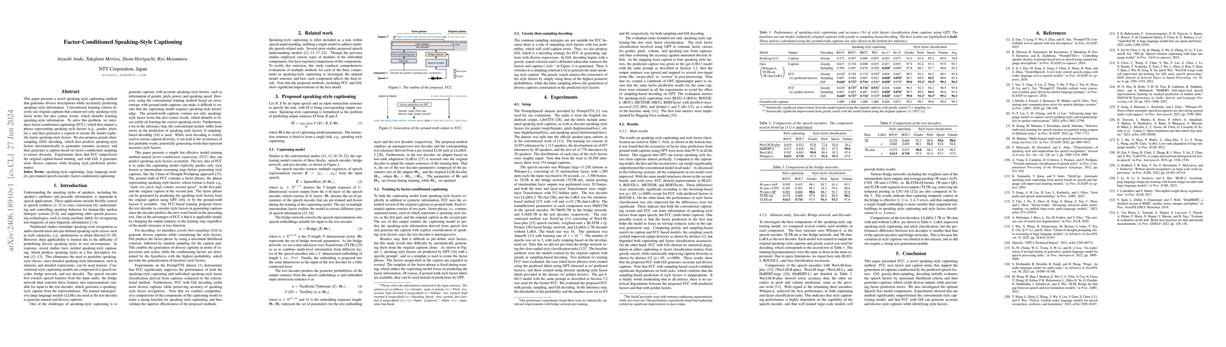 Thumbnail for Factor-Conditioned Speaking-Style Captioning